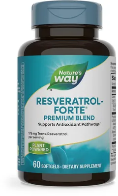 Ресвератрол-Форте Nature's Way Resveratrol Forte, 60 м'яких капсул