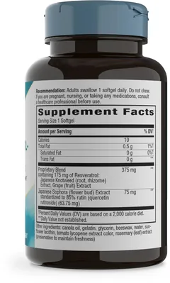 Ресвератрол-Форте Nature's Way Resveratrol Forte, 60 м'яких капсул