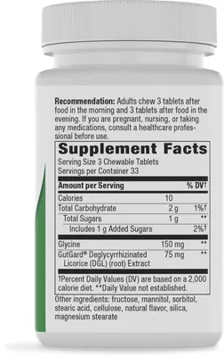 Солодки екстракт Nature's Way DGL, 100 жувальних таблеток