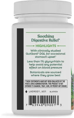 Солодки екстракт Nature's Way DGL, 100 жувальних таблеток