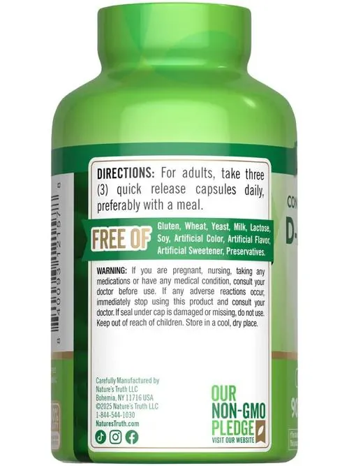 D-манноза Nature's Truth D-Mannose, 90 капсул швидкого вивільнення