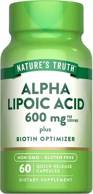 Альфа-ліпоєва кислота Nature's Truth Alpha Lipoic Acid, 60 капсул швидкого вивільнення