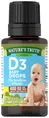 Вітамін Д3 Nature's Truth D3 Baby Drops краплі для новонароджених 400 МО, 9,2 мл