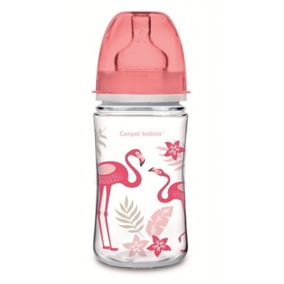 Бутылочка антиколиковая Canpol Babies EasyStart PP Jungle 35/227_cor с широким отверстием, 240 мл