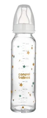 Пляшечка Canpol Babies 42/201 скляна з малюнком, 240 мл