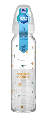 Пляшечка Canpol Babies 42/201 скляна з малюнком, 240 мл