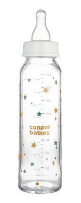 Пляшечка Canpol Babies 42/201 скляна з малюнком, 240 мл