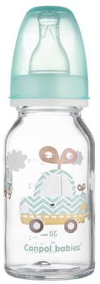 Пляшечка Canpol Babies 42/202 скляна з малюнком, 120 мл