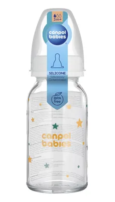 Пляшечка Canpol Babies 42/202 скляна з малюнком, 120 мл