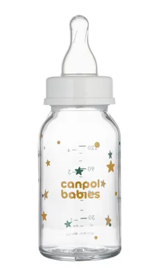 Пляшечка Canpol Babies 42/202 скляна з малюнком, 120 мл