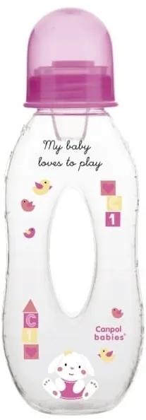 Пляшечка Canpol Babies 56/200 Бублик з малюнком та отвором, 250 мл