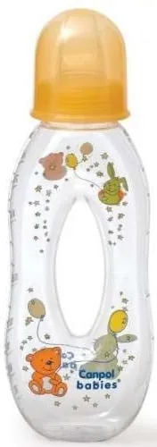 Пляшечка Canpol Babies 56/200 Бублик з малюнком та отвором, 250 мл