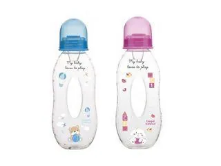 Пляшечка Canpol Babies 56/200 Бублик з малюнком та отвором, 250 мл