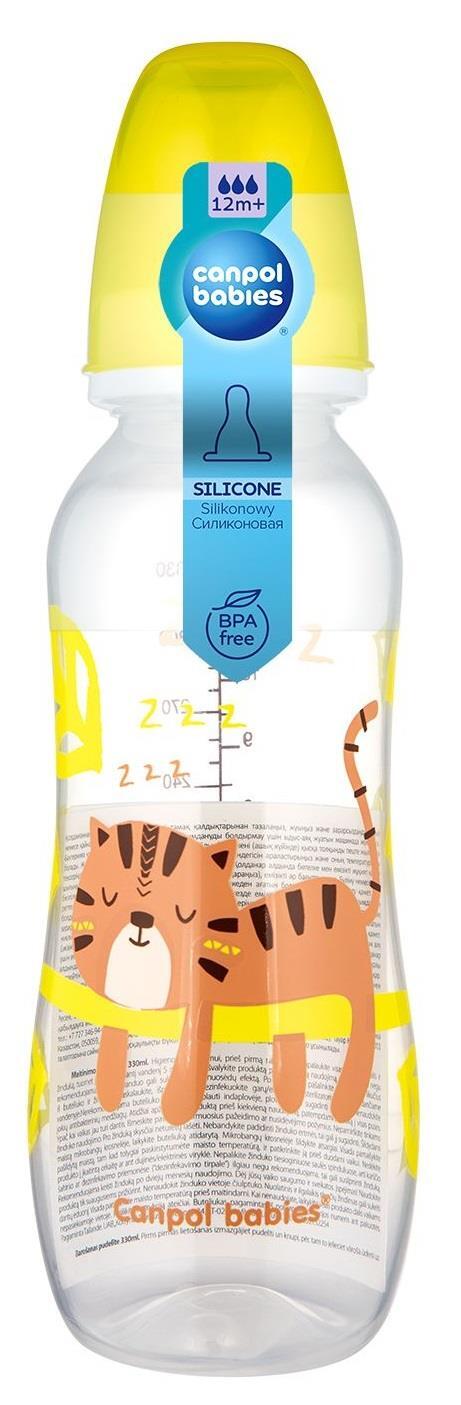 Бутылочка Canpol Babies 59/205 Веселые зверята BPA Free, 330 мл