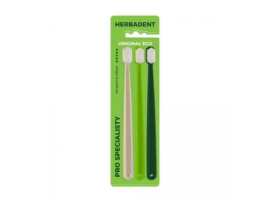 Зубна щітка Herbadent Original Eco ULTRASOFT ультра м’яка, 3 шт