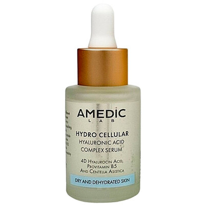 Сыворотка для лица Amedic Hydro Cellular Hyaluronic Acid Complex Serum комплексная с 4 гиалуроновыми кислотами, 30 мл