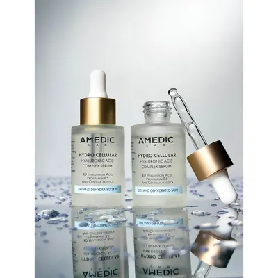 Сироватка для обличчя Amedic Hydro Cellular Hyaluronic Acid Complex Serum комплексна з 4-ма гіалуроновими кислотами, 30 мл