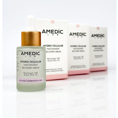 Сироватка для обличчя Amedic Hydro Cellular Niacinamide Recovery Serum відновлююча з ніацинамідом, 30 мл