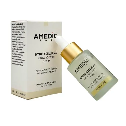 Сироватка для обличчя Amedic Hydro Cellular Glow Booster Serum Інтенсивна для сяяння шкіри з вітаміном С та пептидами, 30 мл