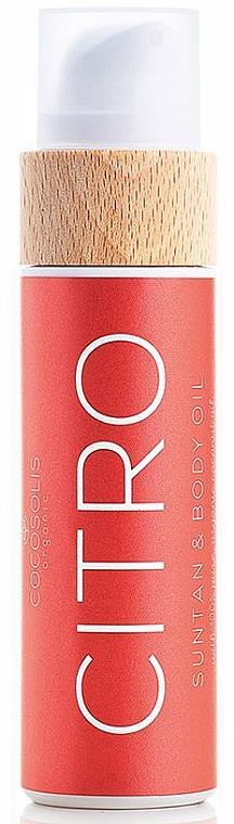 Олія для засмаги Cocosolis Citro Suntan & Body Oil аромат цитрусу, 110 мл