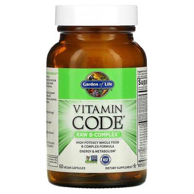 Витамины В-комплекс Garden of Life RAW B-Complex, 60 вегетарианских капсул