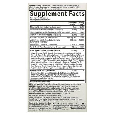 Вітаміни В-комплекс Garden of Life RAW B-Complex, 60 вегетаріанських капсул