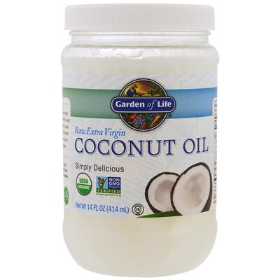 Кокосовое масло первого отжима Garden of Life Coconut Oil сырое, 414 мл