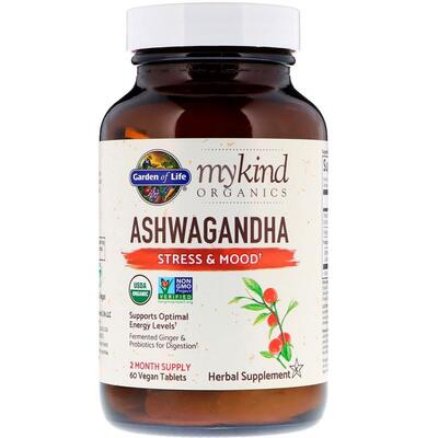 Ашваганда Garden of Life MyKind Organics Ashwagandha, 60 таблеток