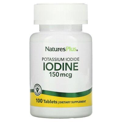 Йод (йодид калію) Nature's Plus Potassium Iodide 150 мкг, 100 таблеток