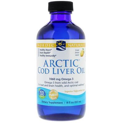 Рыбий жир из печени трески Nordic Naturals Arctic Cod Liver Oil вкус лимона, 237 мл