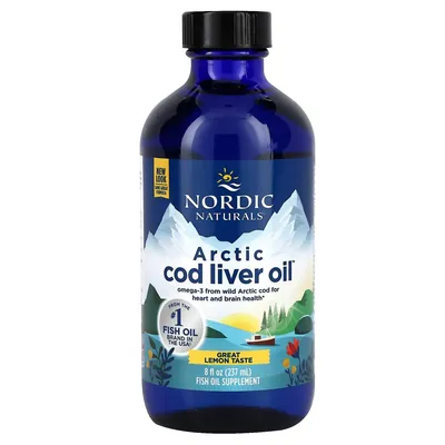Риб'ячий жир з печінки тріски Nordic Naturals Arctic Cod Liver Oil смак лимону, 237 мл
