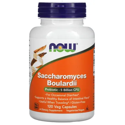 Сахароміцети буларді NOW Saccharomyces Boulardii вег. капсули №120