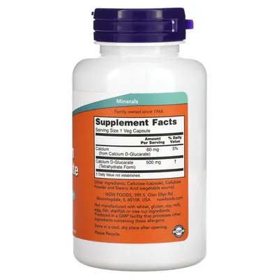 Кальцію Д-глюкарат NOW Calcium D-Glucarate 500 мг вег. капсули №90