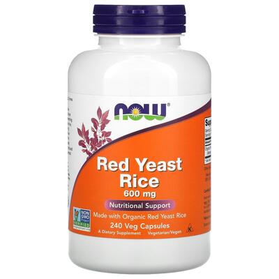 Красный ферментированный рис NOW Red Rice Yeast 600 мг капсулы №240