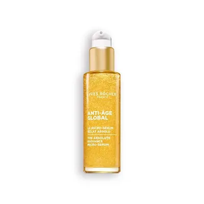 Мікро-сироватка для обличчя Yves Rocher Anti-Age Global для абсолютного сяяння із золотим тисячолистником, 30 мл