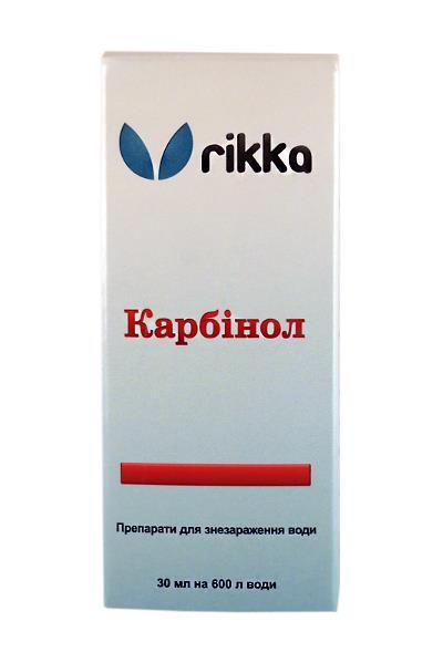 Карбинол Rikka для обеззараживания аквариумной воды, 30 мл