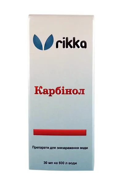 Карбінол Rikka для знезараження акваріумної води, 30 мл