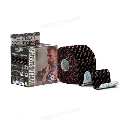 Кінезіо тейп REA TAPE Strong 5 см х 5 м, чорний