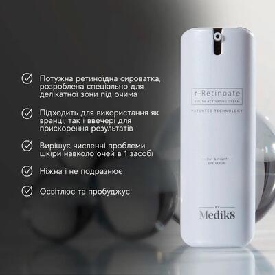 Сыворотка для кожи вокруг глаз Medik8 r-Retinoate Day & Night с ретиноатом омолаживающая, 15 мл