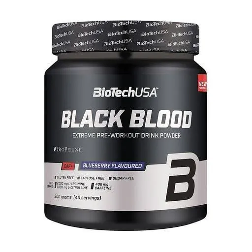 Передтренувальний комплекс Biotech Black Blood Caf+ чорниця, 300 г