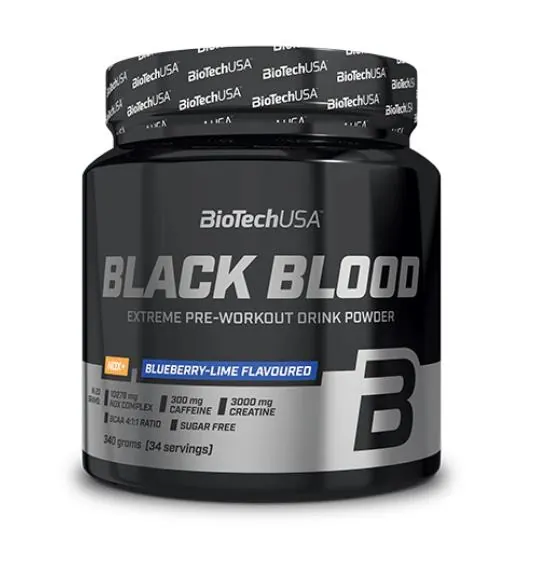 Передтренувальний комплекс Biotech Black Blood Nox+ чорниця-лайм, 330 г