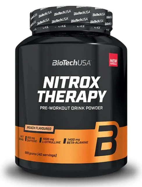 Передтренувальний комплекс Biotech Nitrox Therapy персик, 680 г