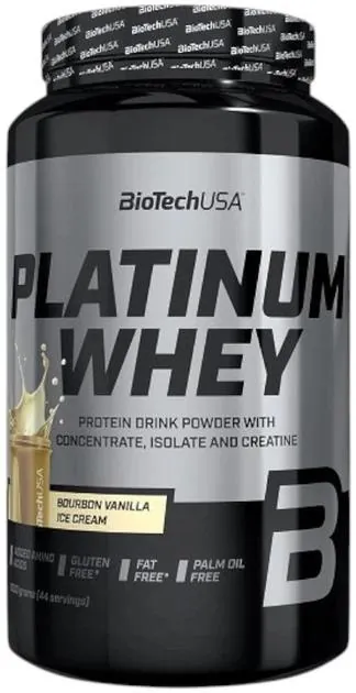Протеїн сироватковий змішаний Biotech Platinum Whey морозиво з бурбонською ваніллю, 1 кг