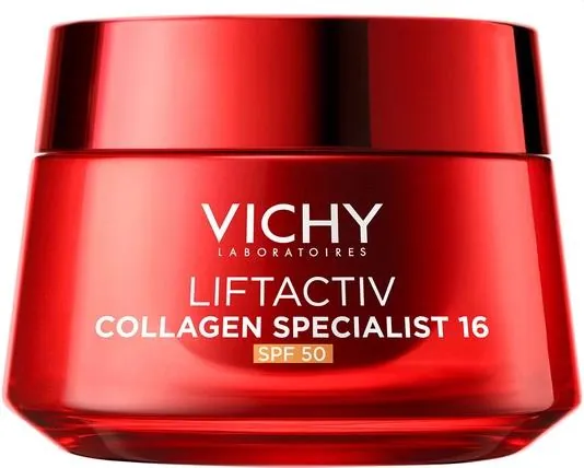 Крем Vichy LiftActiv Collagen Specialist 16 SPF50 день антивіковий з ко-бондинг технологією для корекції 16 ознак старіння шкіри, 50 мл