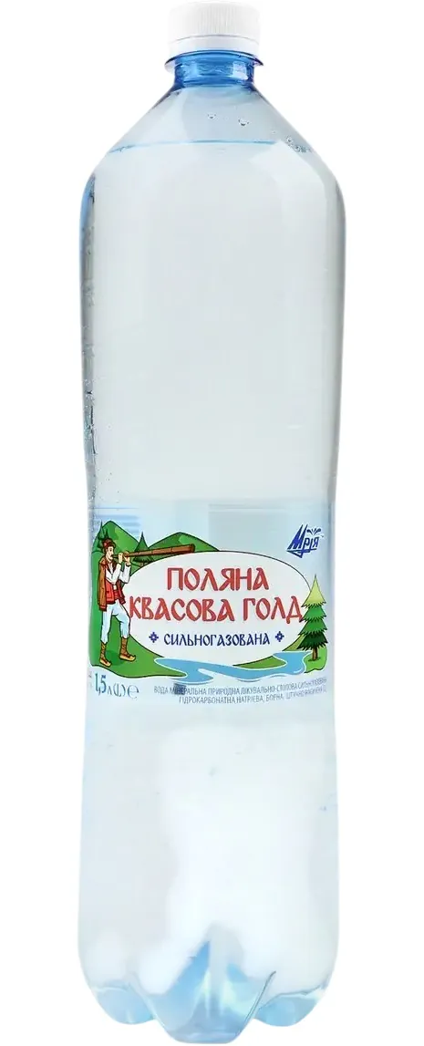 Вода мінеральна Поляна Квасова Голд сильногазована, 1,5 л