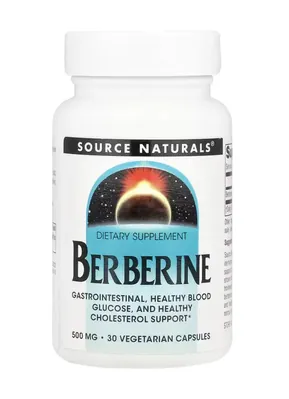 Берберин Source Naturals Berberine 500 мг, 30 вегетаріанських капсул