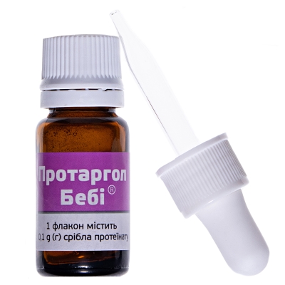 Протаргол беби порошок для р-ра д/интраназ. прим. по 0.1 г №1 во флак. стекл.