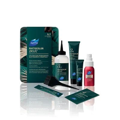 Фарба для волосся Phyto Phytocolor BOX стійка тон 5,7 світлий шатен каштановий