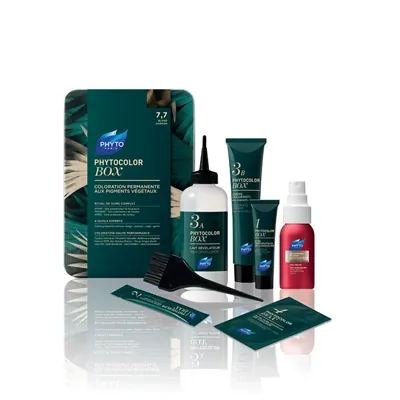 Фарба для волосся Phyto Phytocolor BOX стійка тон 7,7 русяво-каштановий