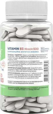 Ніацин Stark Niacin Vitamin B3 with Flush 500 мг, 100 таблеток